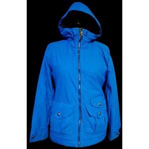 Women's Small Blue Burton Dry Ride Insulated Winter Jacket With Green lining